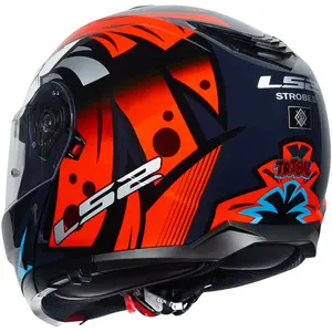 Imagem 8 de Capacete LS2 Strobe 2 FF908 Tribal - Laranja (Articulado)