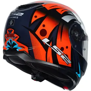 Imagem 9 de Capacete LS2 Strobe 2 FF908 Tribal - Laranja (Articulado)