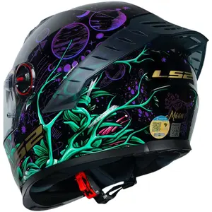 Imagem 6 de Capacete LS2 FF358 Pro Moon - Preto/Roxo