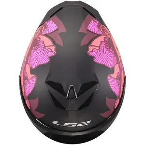Imagem 4 de Capacete LS2 Rapid III Poppies 2 - Preto/Rosa Fosco