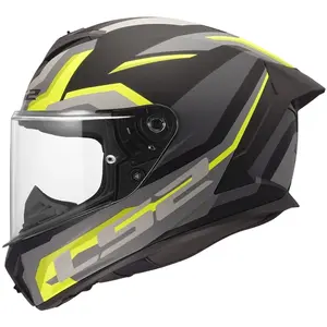 Imagem 2 de Capacete LS2 Rapid III Hyper - Preto/Amarelo Fluor Fosco