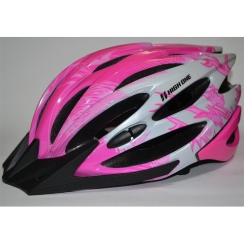 Capacete High One MTB Rosa/Branco - Grid Motors