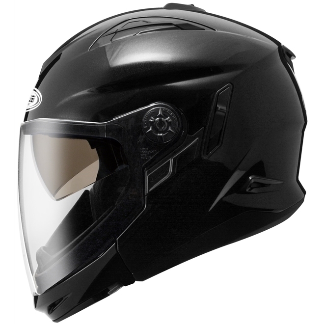 Capacete Zeus 613 Modular 5 em 1 Preto Grid Motors