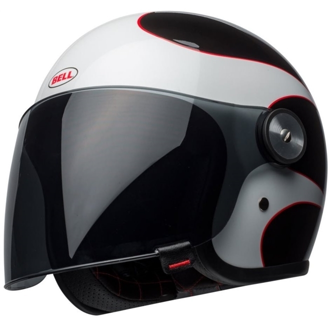Capacete Bell Riot Boost Branco/Preto/Vermelho - Grid Motors